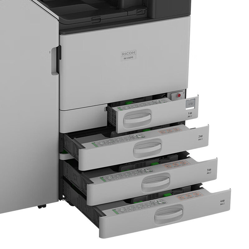 理光(Ricoh)IM C6010 A3彩色多功能数码复合机 主机+送稿器+四纸盒+3000页小册子装订器高清大图