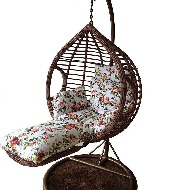 吊篮藤椅脚踏吊兰吊床室内单人摇篮阳台家用鸟巢懒人卧室秋千吊椅