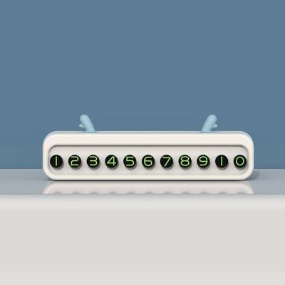 【补贴10%】临时停车号码牌车用创意汽车用品车载手机车上车内挪车电话移车牌 白色