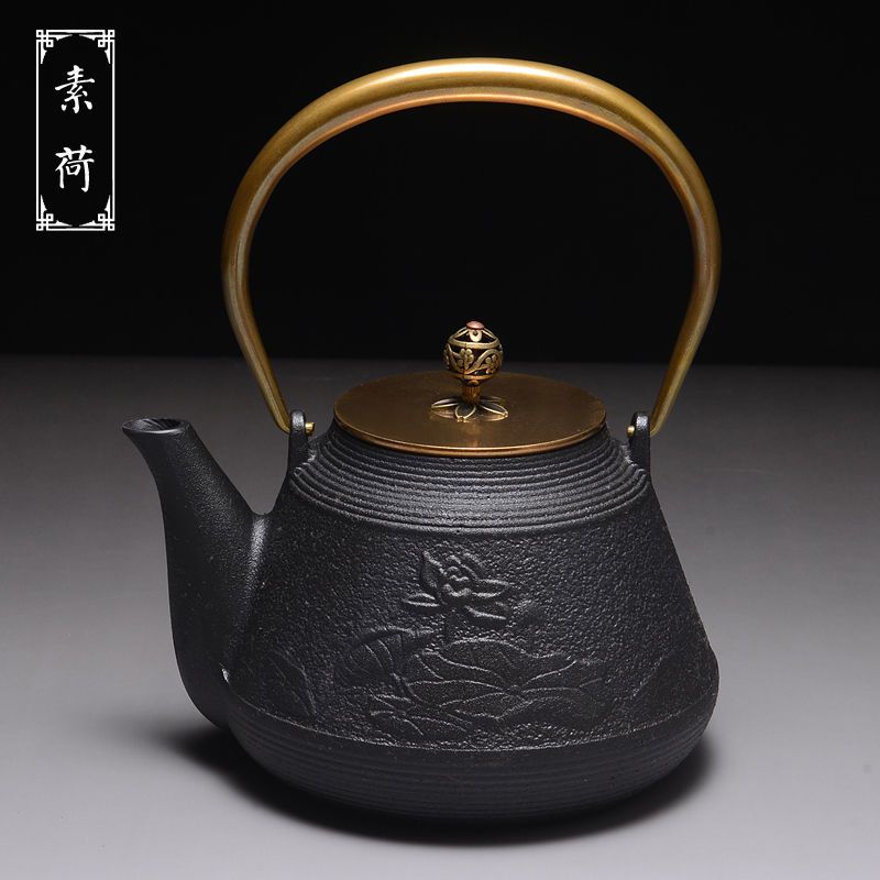 鱼丸 茶具煮茶壶手工 铸铁壶日本进口砂铁壶茶具烧水泡茶老铁壶