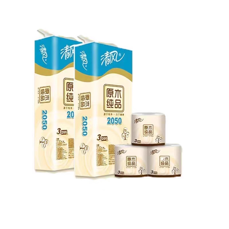 清风B22AA1C 三层小卷纸205段/卷 10卷/条 10条/箱