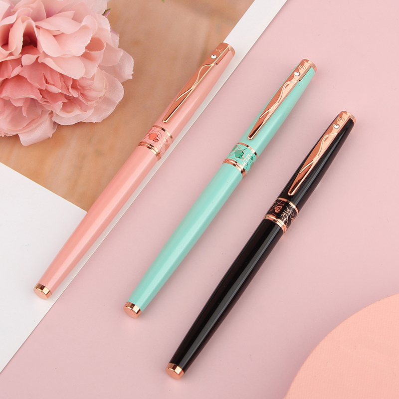 英雄钢笔2066女生复古小清新小仙女可爱女士款生日礼物送礼细尖礼盒