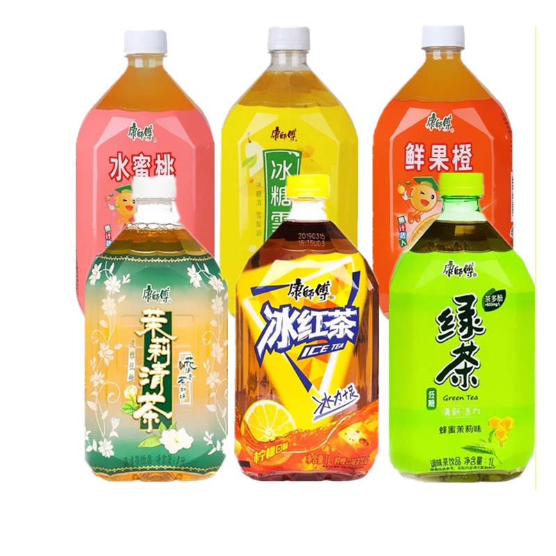 康师傅1l12瓶大瓶装雪梨劲凉冰红茶绿茶茉莉蜜茶蜂蜜柚子茶清茶24小时