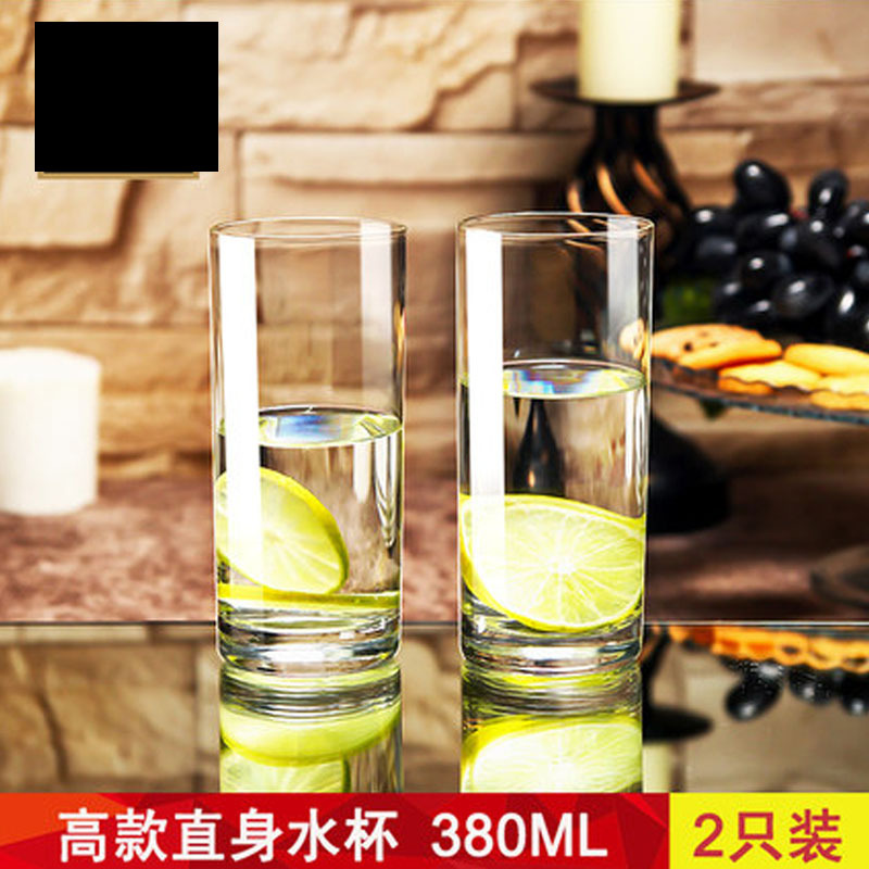 2017年新款玻璃杯欧式耐热厚底水晶玻璃水杯牛奶杯泡茶杯果汁杯家用套装多只装玻璃杯家用水杯酒杯新款潮