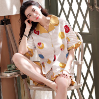 俞兆林睡衣女夏纯棉夏季薄款夏天全棉短袖短裤女士家居服两件套装