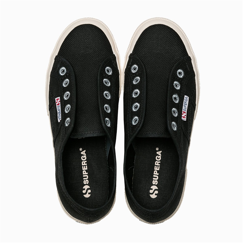 superga懒人一脚蹬鞋s007ev0时尚潮流低帮百搭小白鞋黑鞋帆布鞋女一双