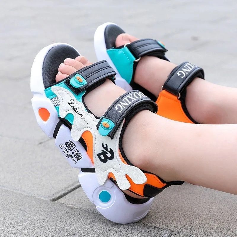 男童凉鞋2021新款夏季中大童f滑软底儿童鞋子小男孩韩版宝宝鞋潮莎丞