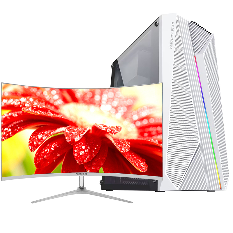 铭能 新12代i5六核/RTX2060S独显/16G内存 512G固态 台式机 台式电脑 组装机 组装电脑 家用办公电脑主机 学生设计电脑台式 电竞直播吃鸡游戏电脑+32英寸曲面