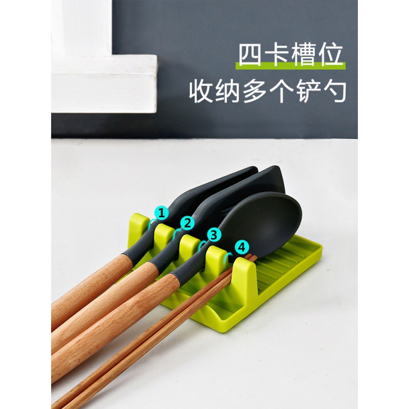 厨房坐式锅铲架托 台面锅盖架多功能汤勺筷子置物架收纳架收纳层架 三维工匠高清大图