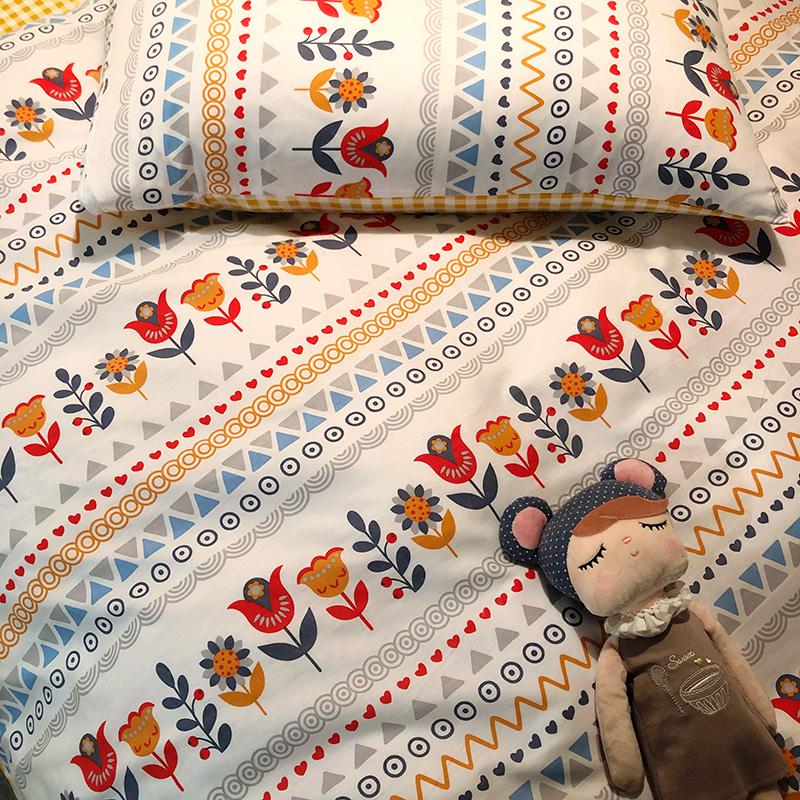 家柏饰(CORATED)小花全棉被套单件全棉150200被罩1.8米单双人20020m四件套高清大图