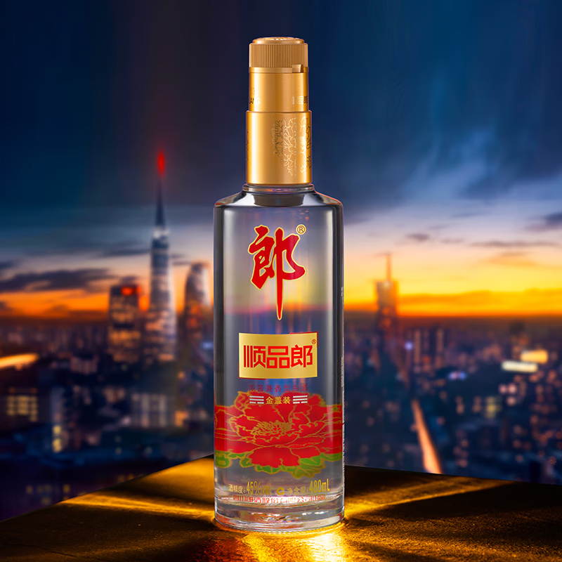郎酒 顺品郎 金盖 480ml*6瓶 45度 浓酱兼香型 日常口粮酒(非原箱)