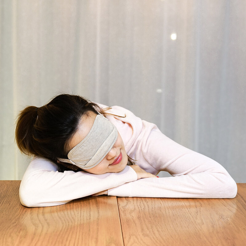 小米生态链 8H凉感眼罩 睡眠遮光吸湿透气 男女款缓解眼疲劳学生护眼神F1-混灰色