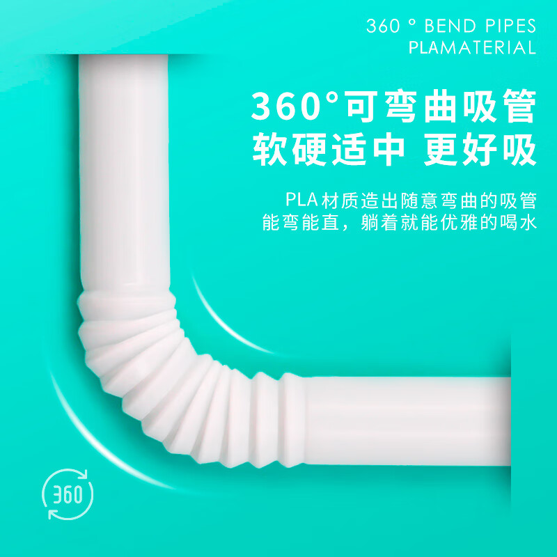 芳草地 一次性吸管 3G6016*6 50只*2包/袋*3 白色(单位:组)高清大图