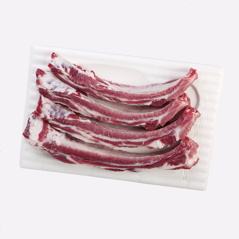 野蛮香 现杀新鲜黑猪肉净排(买就送肉馅或臻蘑) 黑猪排骨段400g*5净排新鲜排骨 精修免切带肉猪汤骨 量贩装2000g