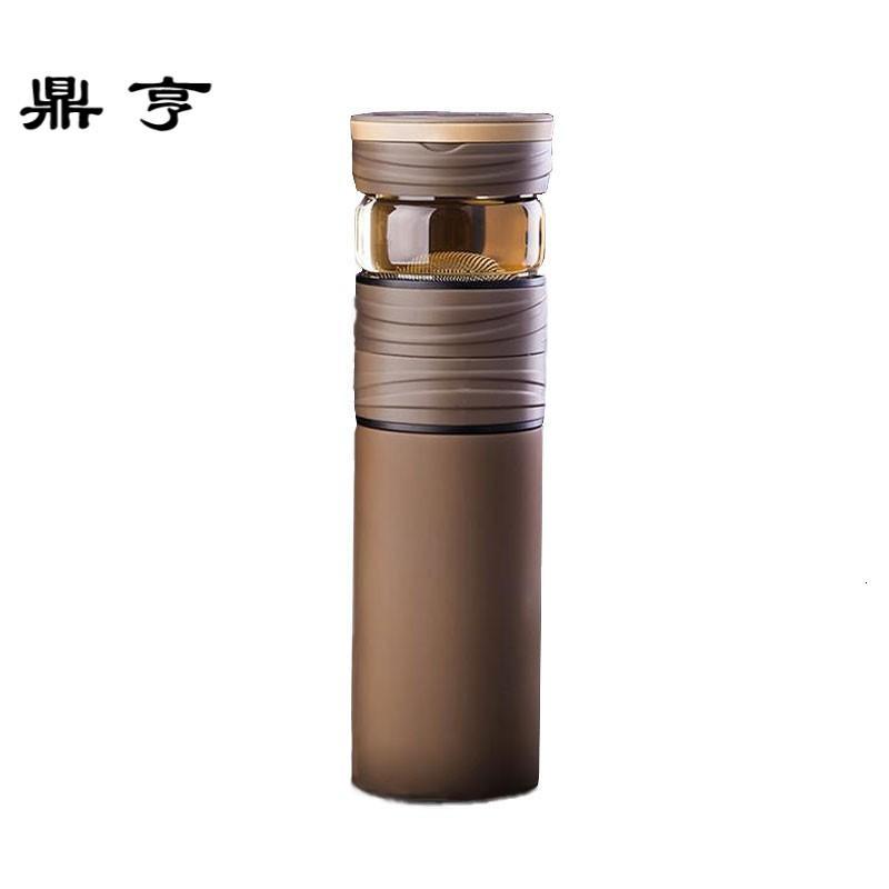 鼎亨茶水分离泡茶杯双层不锈钢保温口杯车载便携户外随行喝水杯