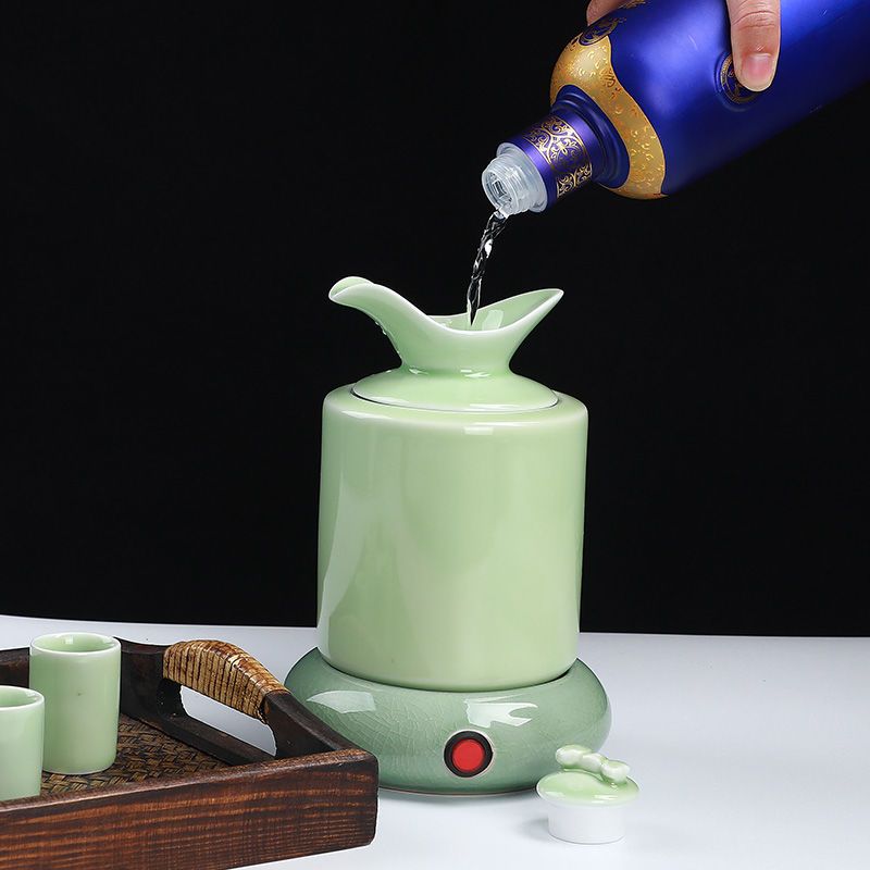 苏宁放心购陶瓷温酒器烫家用电加热暖酒器白酒清酒中式酒具套装