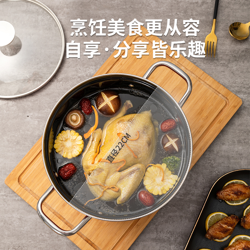 法格(FAGOR)红典系列珐琅蒸煮锅FG-HHD22ZZG高清大图