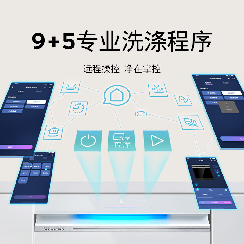 西门子(SIEMENS) 洗碗机极净魔盒14套Auto嵌入式洗碗机SJ43EW66KC