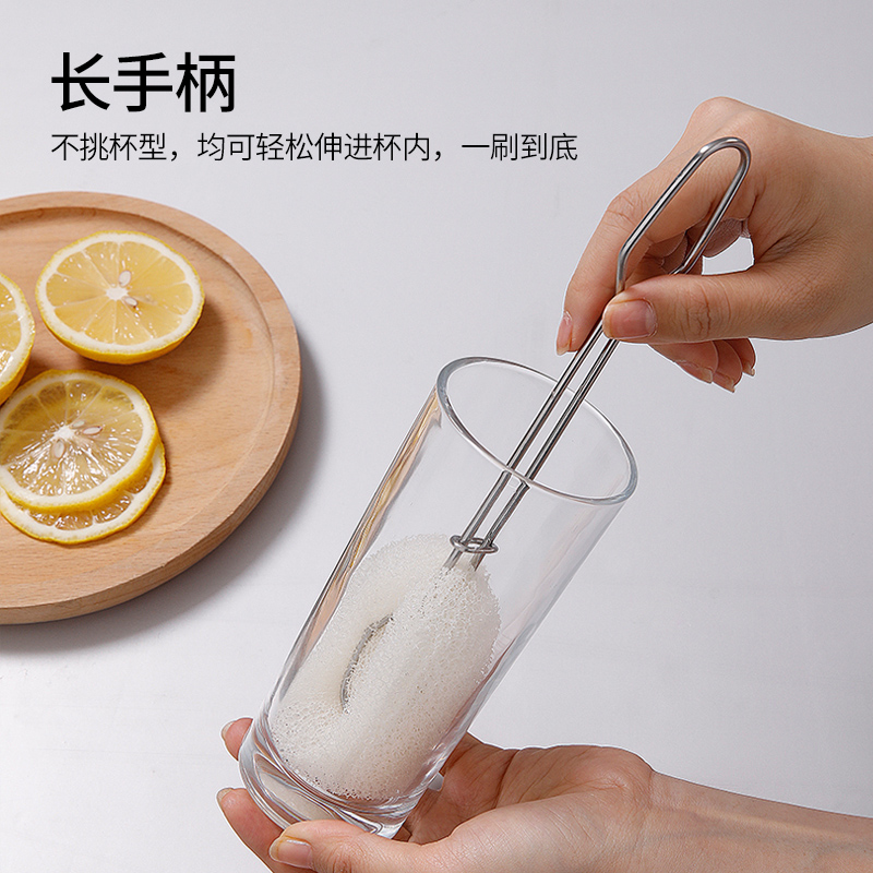 美丽雅蜂窝海绵长柄杯刷(赠一个备件)高清大图