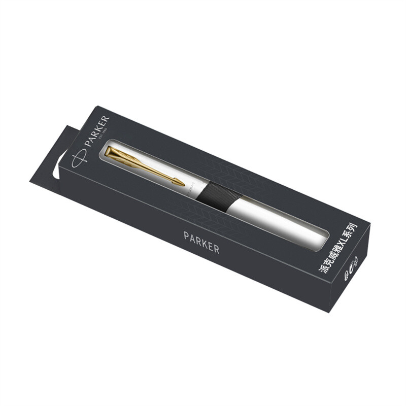 派克(PARKER)威雅XL入门级白色金夹墨水笔高清大图