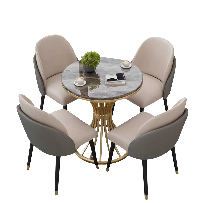 铭思达洽谈桌一桌四椅70cm套高清大图