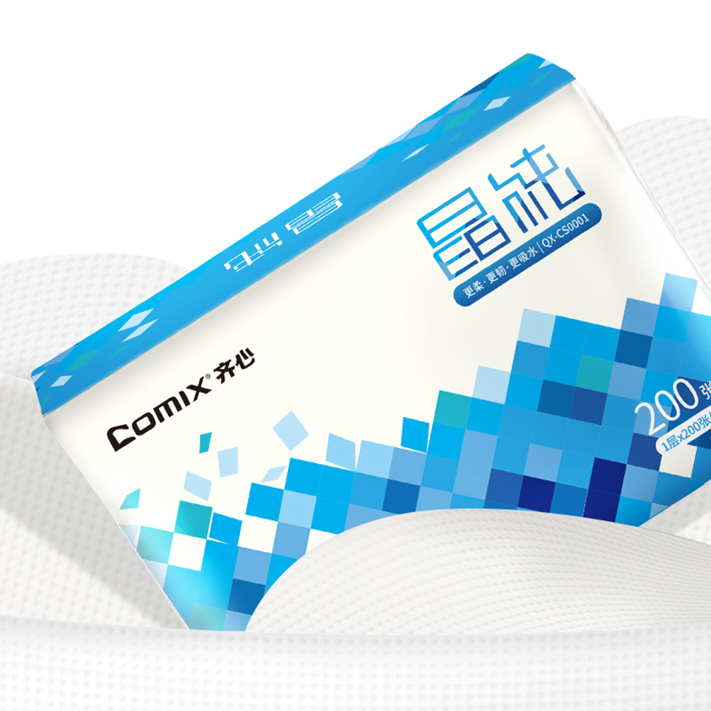 齐心 QX-CS0001 擦手纸 1层 200抽/包 20包/箱高清大图