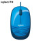 罗技(Logitech)M105有线鼠标USB 蓝色 家用办公电脑笔记本通用
