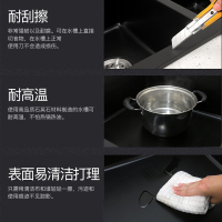 法恩莎石英石水槽双槽洗菜盆厨房洗碗池家用大号花岗岩台下盆套餐