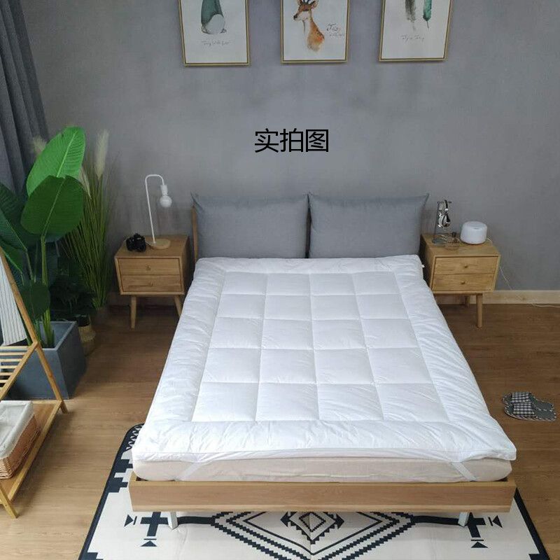 洛菲源 全棉133*100包布床褥垫 加厚床上保护垫 200*200cm 条高清大图