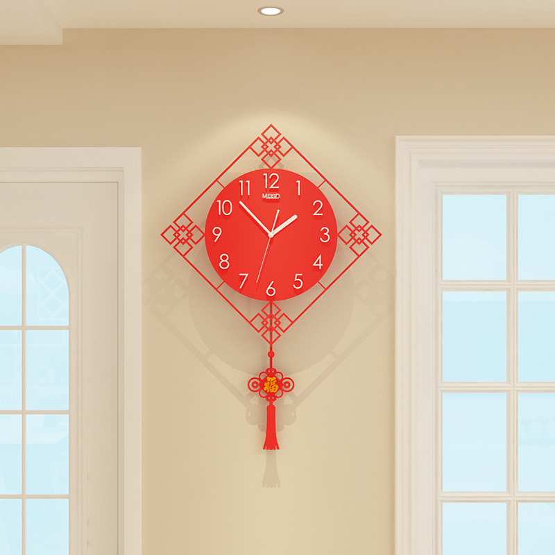 中国风挂钟装饰表家用客厅纳丽雅钟表创意时尚时钟壁饰