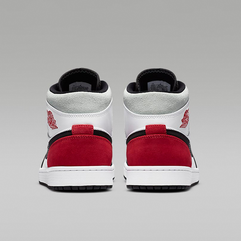 耐克Air Jordan 1 Mid AJ1黑白红拼接 小Union 篮球鞋852542-100