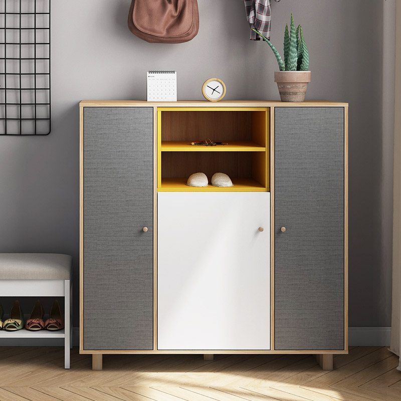 北欧简易鞋柜简约现代彩色小户型客厅储物柜创意大容量厅柜鞋柜