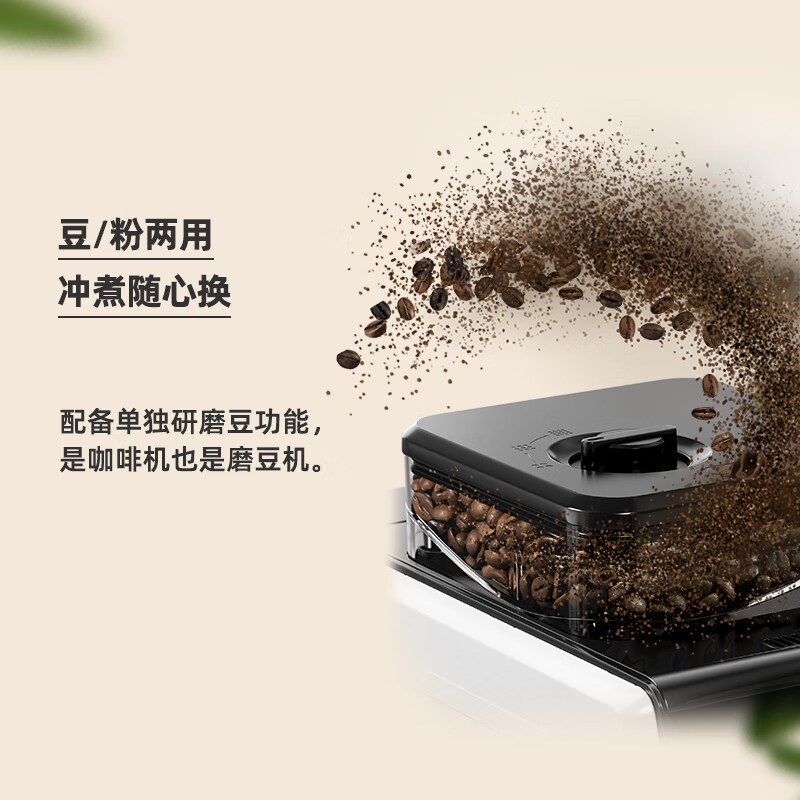 飞利浦(PHILIPS)熊猫机美式全自动家用咖啡机全自动清洗3档研磨一体机 可拆卸式 豆粉两用HD7901/10高清大图