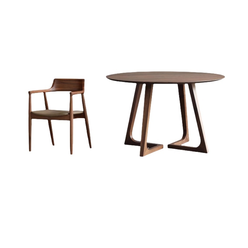 悦兴诚实木餐桌(一桌4椅)120*120*75cm套高清大图