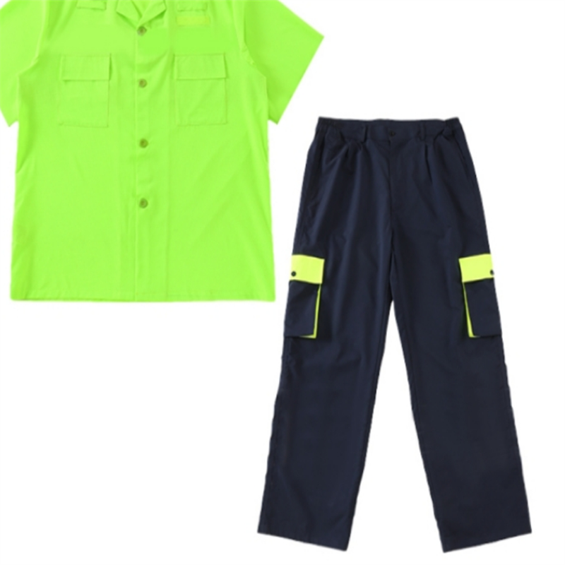 铂牛 荧光黄短袖套装 S-XXXXL 套高清大图