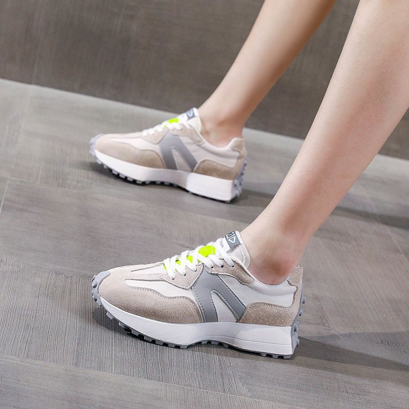 阿甘鞋女士春季新款透气小白鞋老爹鞋运动休闲板鞋百搭厚底松糕鞋