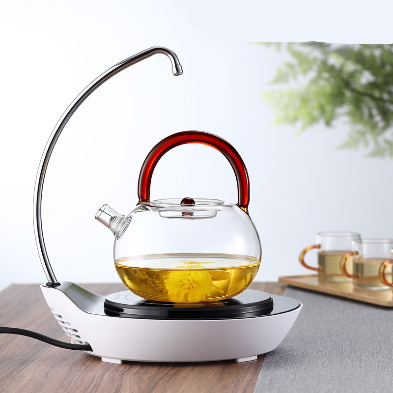 简悠电陶炉煮茶器全自动上水一体带抽水电磁炉静音茶炉