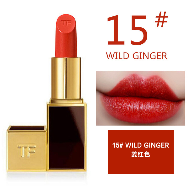 Tom Ford 汤姆福特TF 烈焰幻魅丰唇唇膏 黑金黑管唇膏/口红3g 15# WILD GINGER