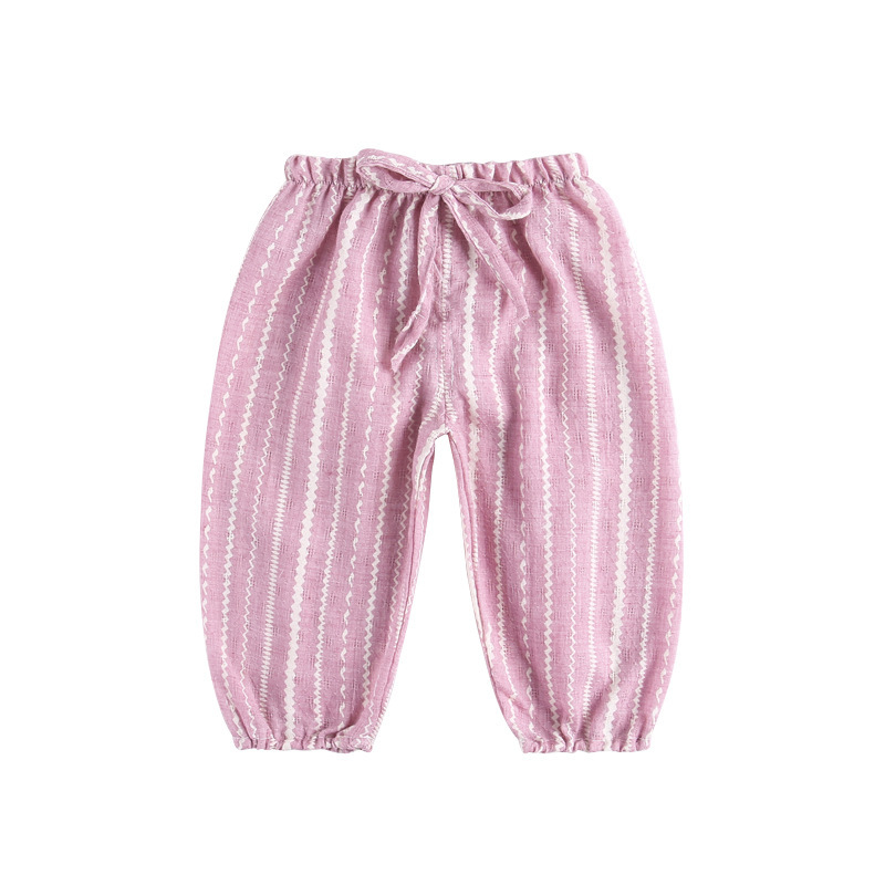 2018男女儿童防蚊裤薄款春秋季棉麻宝宝睡裤空调裤灯笼打底长裤夏季