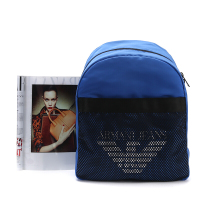 ARMANI JEANS阿玛尼男式蓝色聚酯纤维双肩背包轻奢品9321237P917 00033 特价