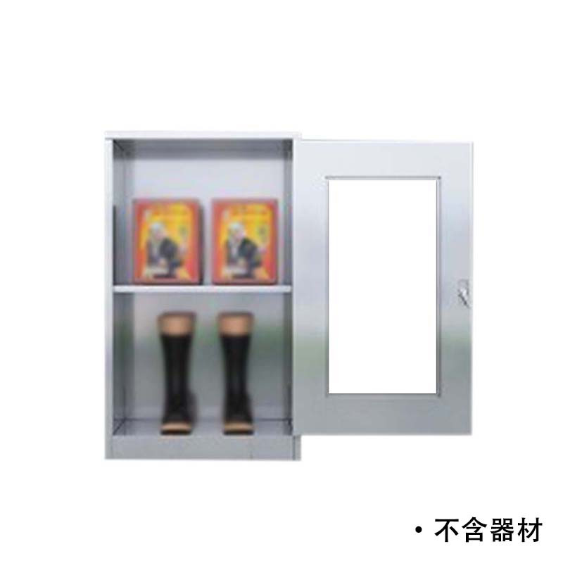 乙壬304不锈钢应急物资柜消防救援器材箱防护用品柜室外微型消防柜高800*宽500*深350(加厚304材质)不含器材