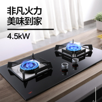优盟(UM)4.5KW猛火天然气液化气煤气灶嵌入式台式台嵌两用燃气灶双灶一级能效-UZ322 天然气
