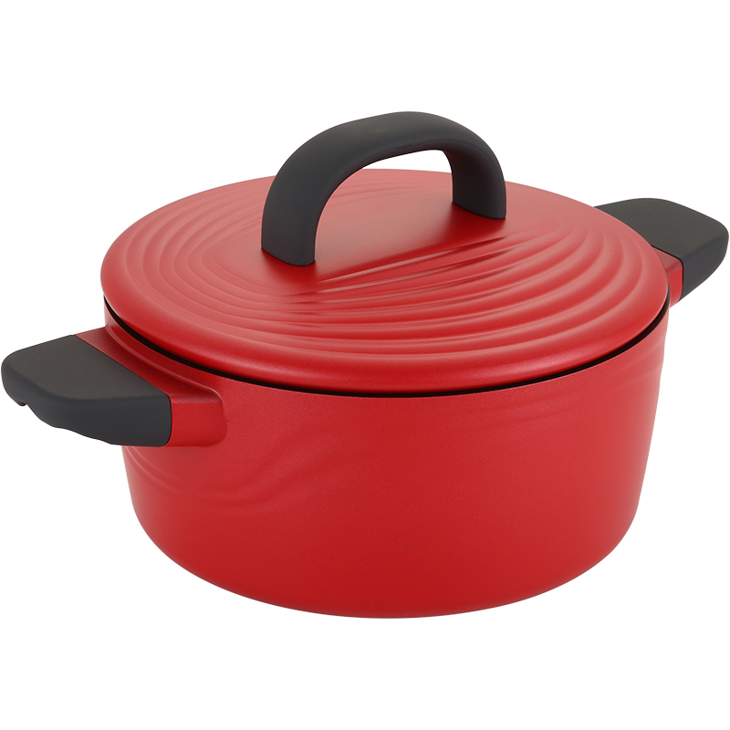 炊大皇(COOKER KING)年轮汤锅(红色)24CM 一锅多用汤锅煮锅蒸锅炖锅焖锅电磁炉通用TG24NLH