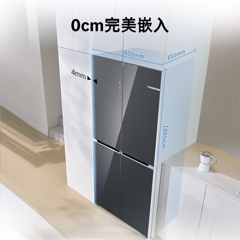 博世 KCB88EA97C 558升大容量十字对开门变频电冰箱 超薄嵌入式 防冷凝水系统 铂金净风抗菌 一级能效高清大图