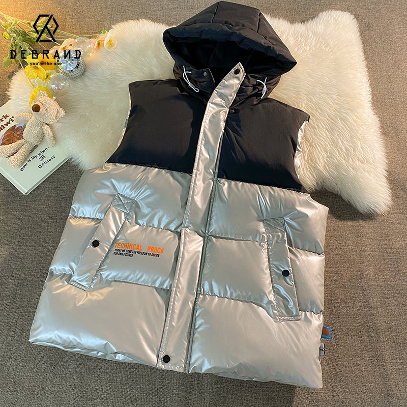 DEBRAND男士马甲棉外套外穿冬季2021新款宽松帅气百搭保暖背心潮