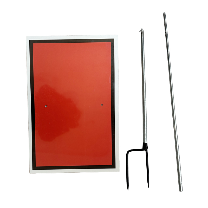 途务 红牌 双面反光400*600mm带立柱 套高清大图