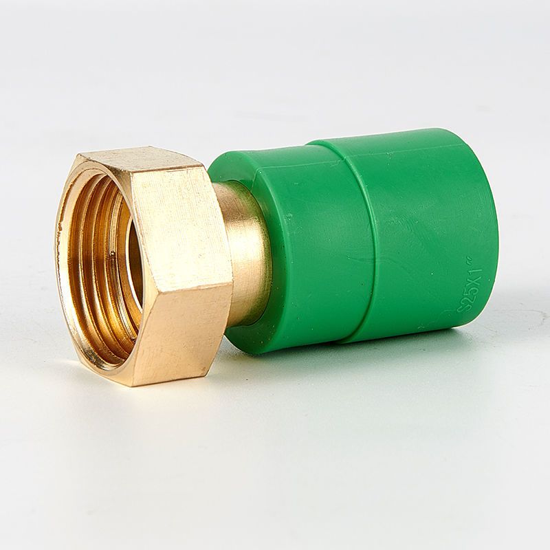 白色2012百战阀门黄铜加厚ppr管专用内丝活接头水管接头配件202532