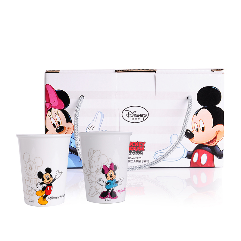 迪士尼(DISNEY) DSM-2420 米奇米妮 两入陶瓷水杯组