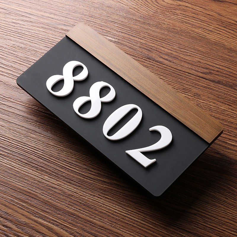 3d立体亚克力宾馆酒店数字门牌号家用单元楼层牌公司办公室创意门牌贴