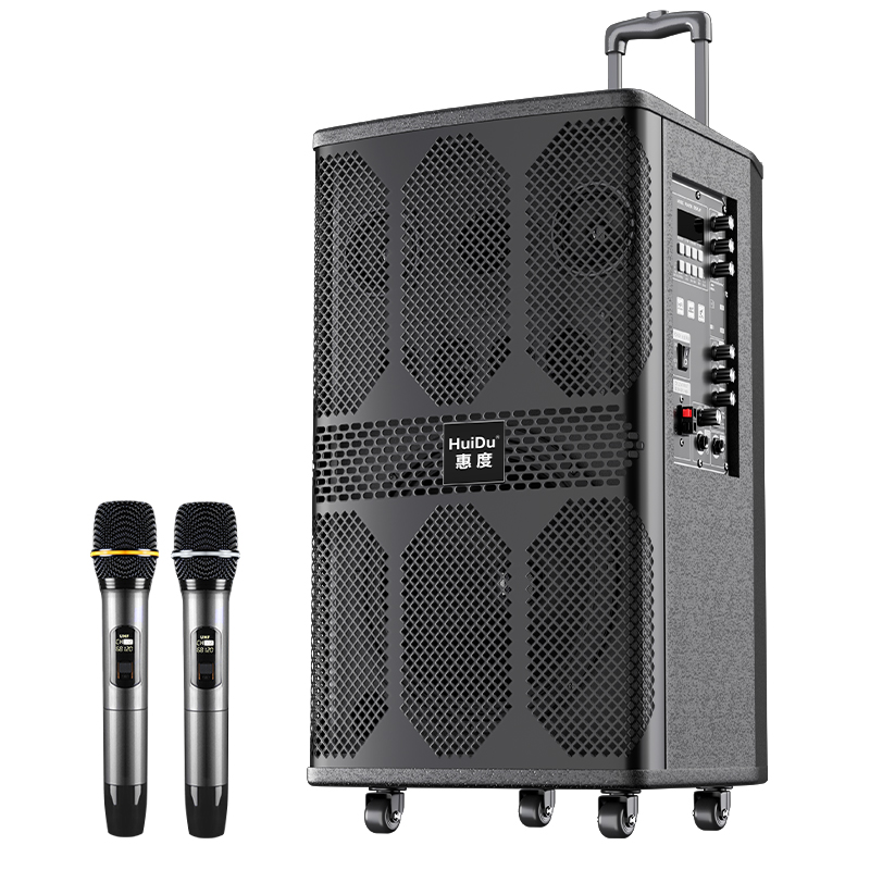 惠度(HuiDu)WDA-1200专业十二寸户外多喇叭拉杆音响带电池话筒(销售单位:台)高清大图